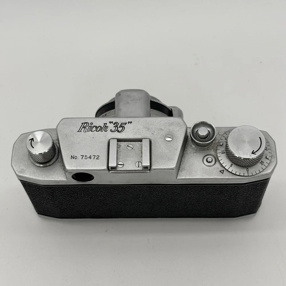 Vintage Ricoh 35 Rangefinder Camera Riken Ricomat 45mm f3.5 Lens Leather Case